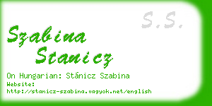 szabina stanicz business card