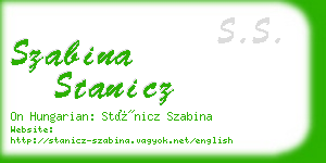 szabina stanicz business card